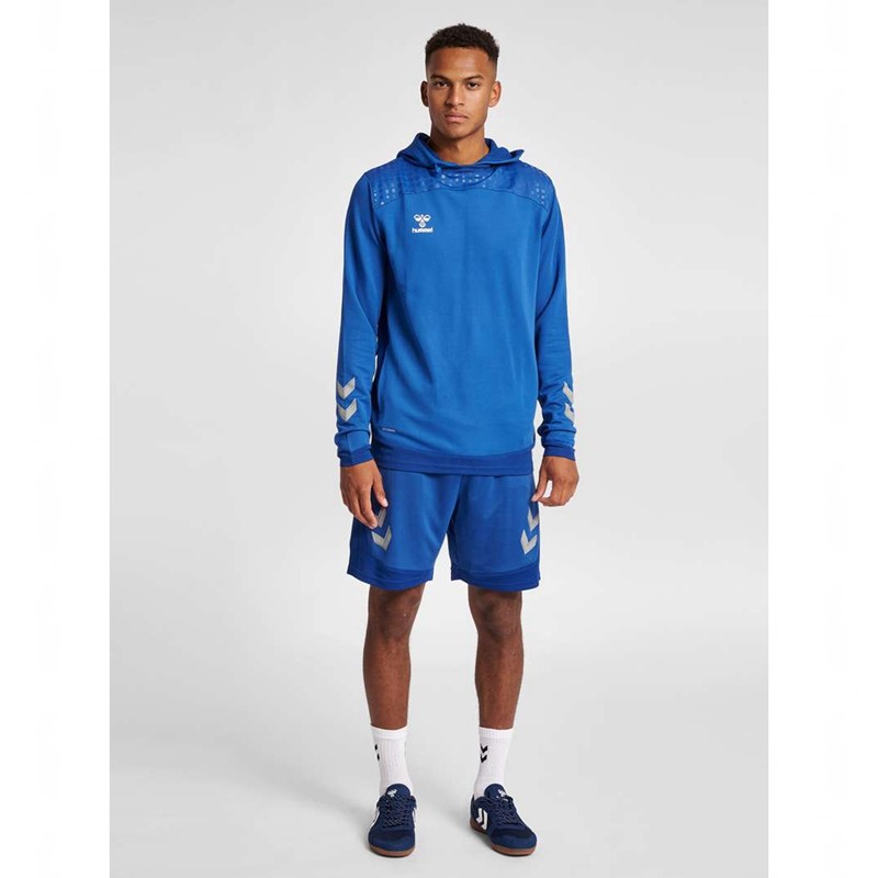 Hummel Lead Poly Hoodie Herr Blå | 384946-180
