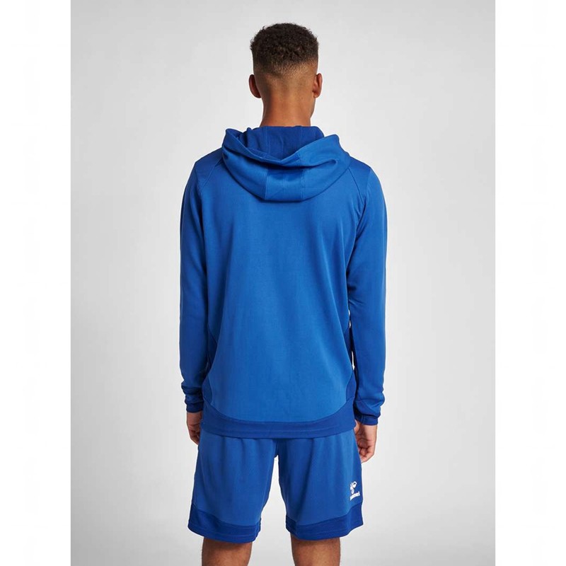 Hummel Lead Poly Hoodie Herr Blå | 384946-180