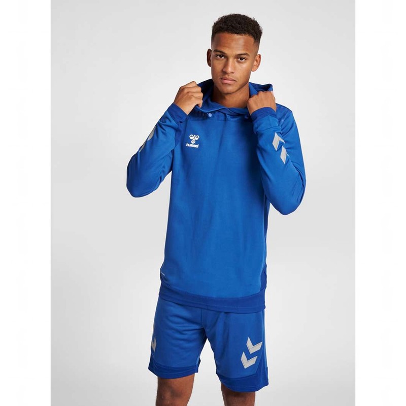Hummel Lead Poly Hoodie Herr Blå | 384946-180
