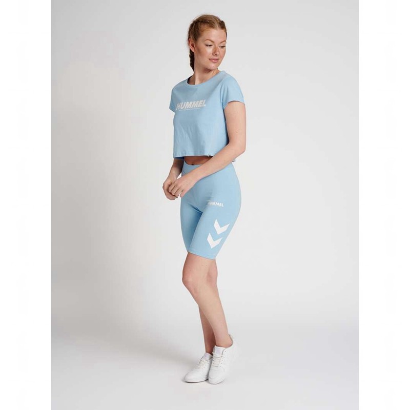 Hummel Legacy Cropped T-shirt Dam Blå | 318302-272
