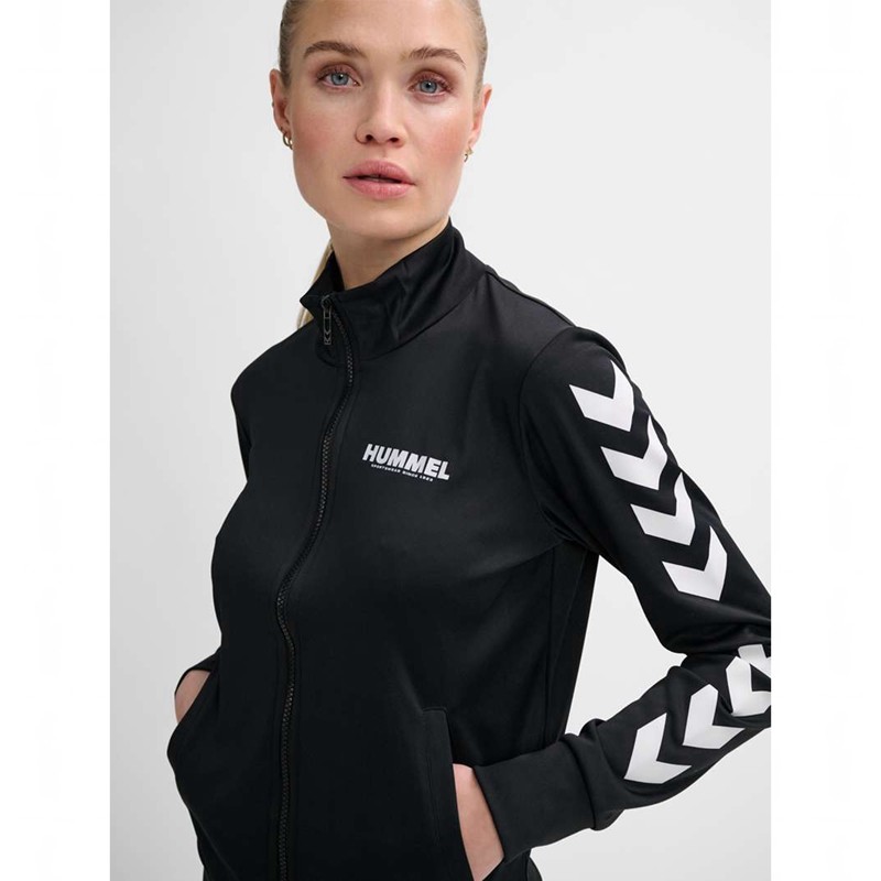 Hummel Legacy Evy Poly Zip Jackor Dam Svarta | 232247-595