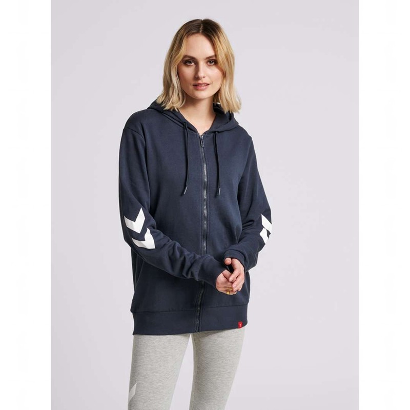 Hummel Legacy Zip Hoodie Dam Blå | 041471-716
