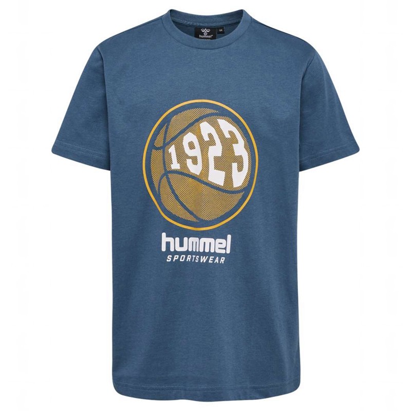 Hummel Leo S/S T-shirt Barn Blå | 060686-170