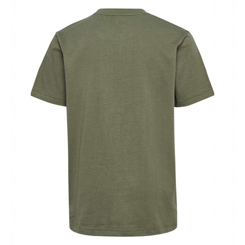 Hummel Leo S/S T-shirt Barn Olivgröna | 877082-861