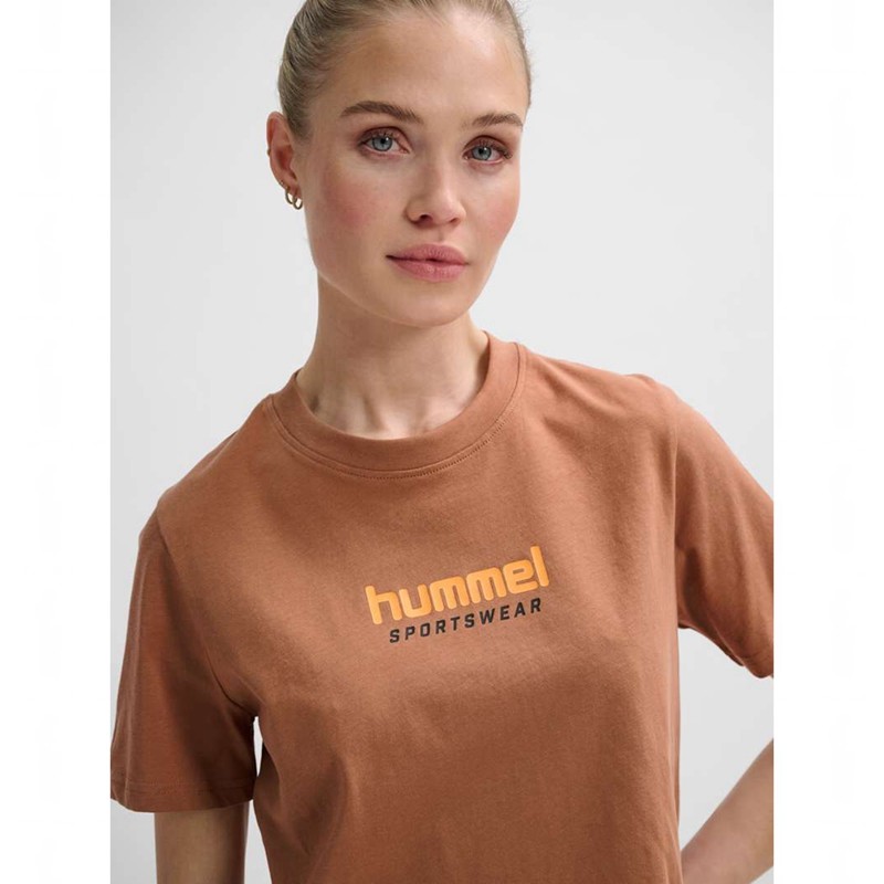 Hummel Lgc Malu Cropped T-shirt Dam Bruna | 218217-203