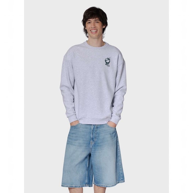 Hummel Loose Crew Wrong Yellow Tröjor Herr Grå | 468849-367