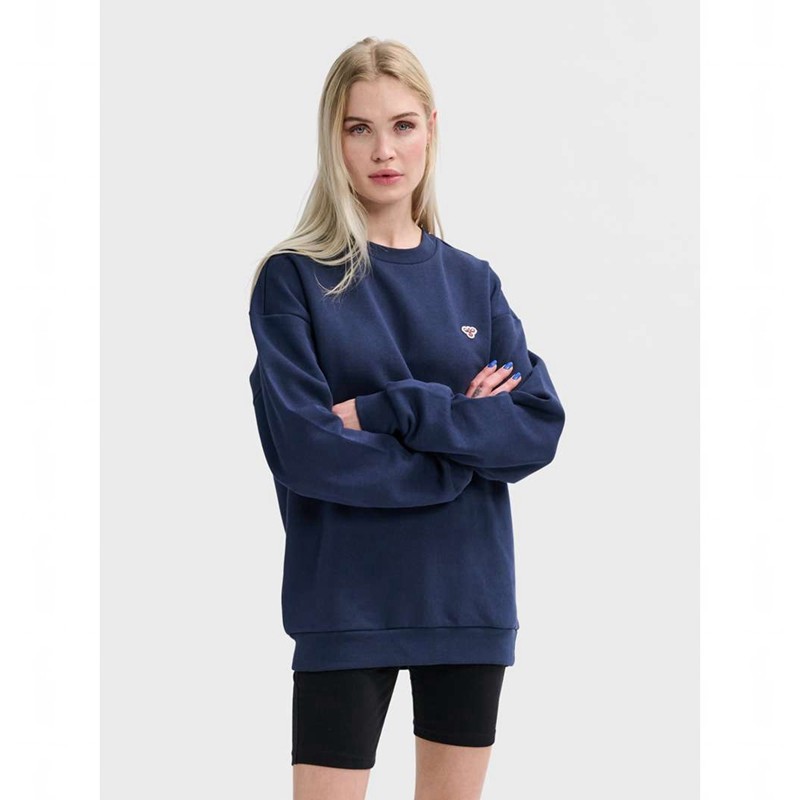 Hummel Loose Crewneck Bee Tröjor Dam Marinblå | 833452-813