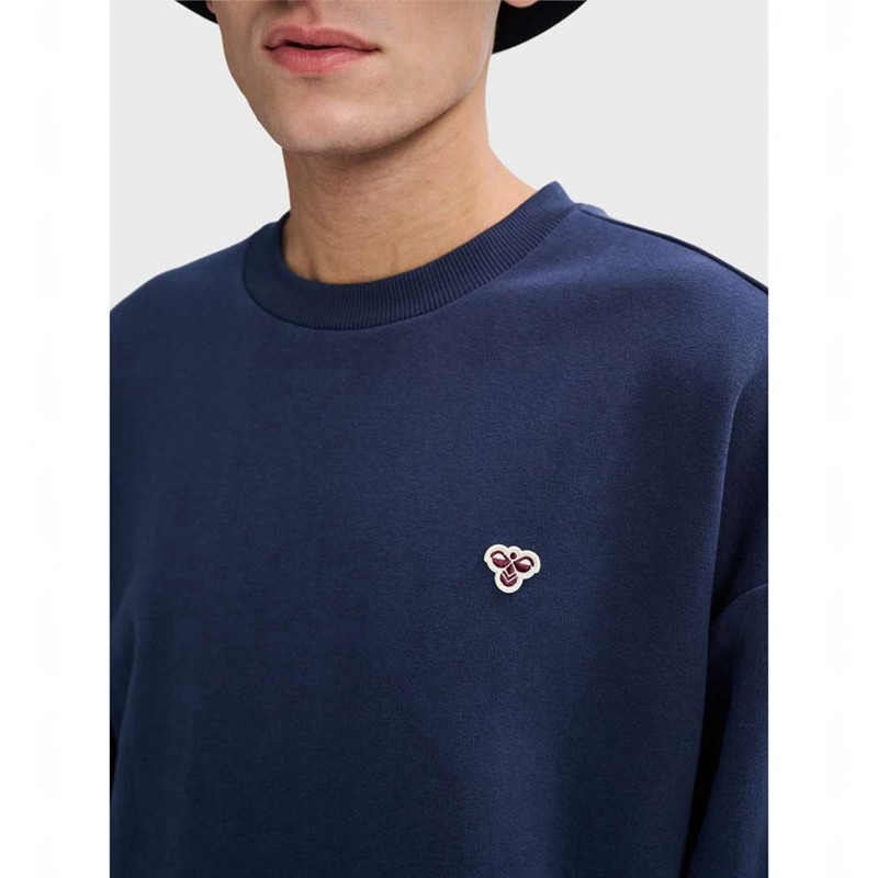 Hummel Loose Crewneck Bee Tröjor Dam Marinblå | 833452-813