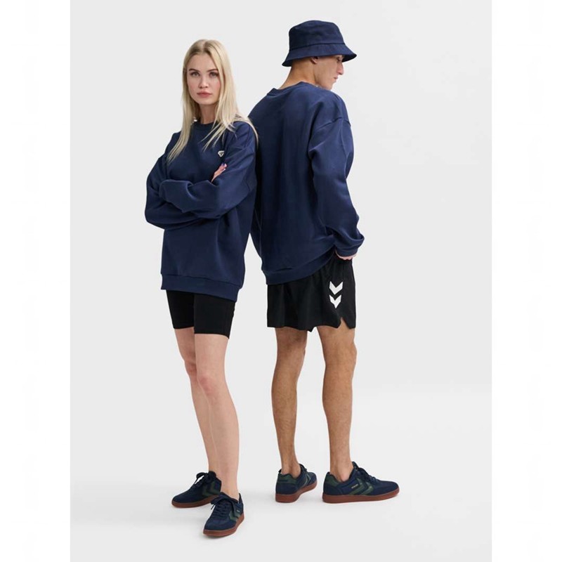 Hummel Loose Crewneck Bee Tröjor Dam Marinblå | 833452-813