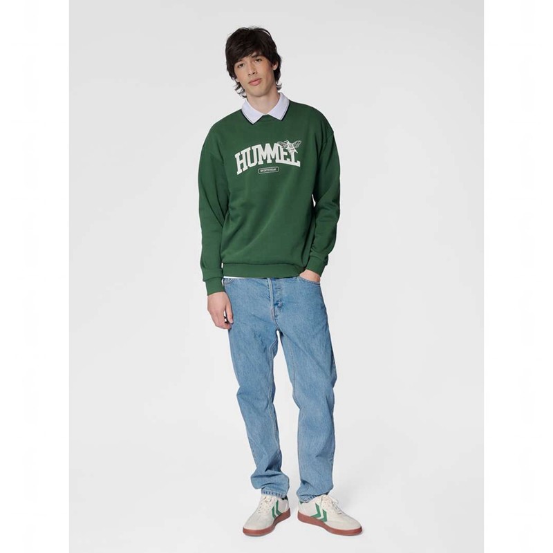Hummel Loose Crewneck University Bee Tröjor Herr Gröna | 905742-884