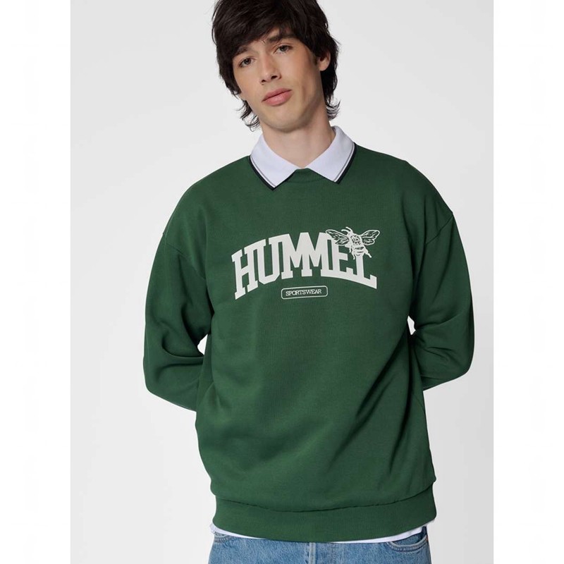 Hummel Loose Crewneck University Bee Tröjor Herr Gröna | 905742-884