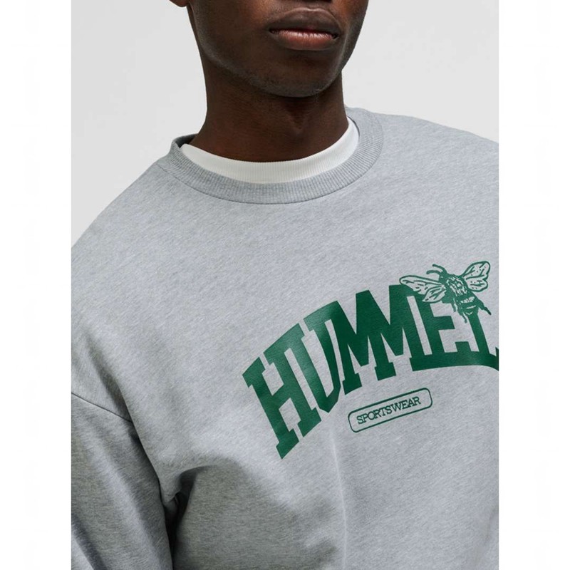 Hummel Loose Crewneck University Bee Tröjor Dam Grå | 215836-584