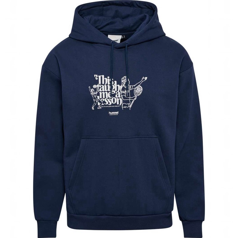Hummel Loose Lesson Hoodie Herr Marinblå | 280837-420