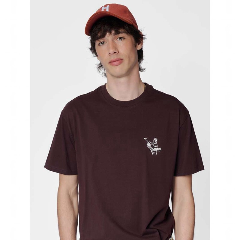 Hummel Loose S/S Lesson T-shirt Herr Choklad | 266790-491