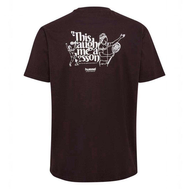 Hummel Loose S/S Lesson T-shirt Herr Choklad | 266790-491