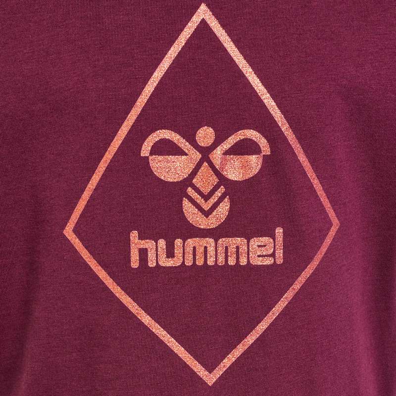 Hummel Luna S/S Hoodie Barn Vinröda | 806845-053
