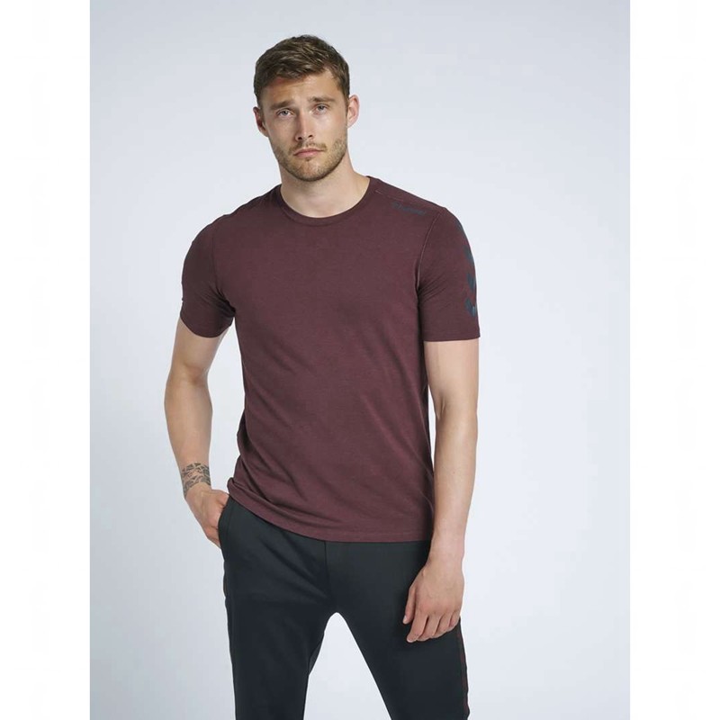 Hummel Mace Hoodie Herr Vinröda | 141209-255