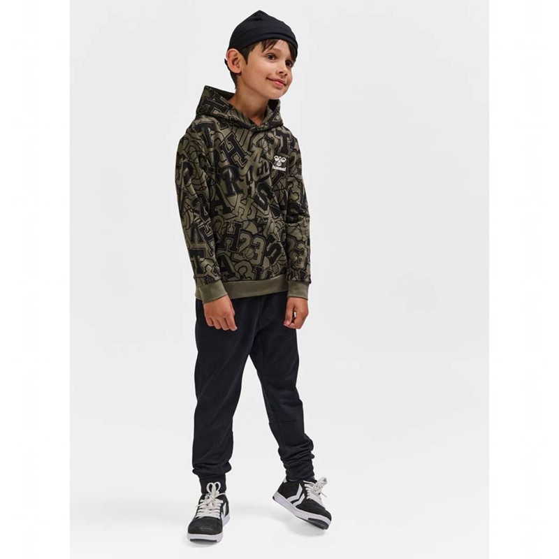 Hummel Molt Hoodie Barn Olivgröna | 218610-993