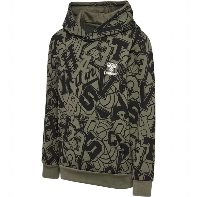 Hummel Molt Hoodie Barn Olivgröna | 218610-993