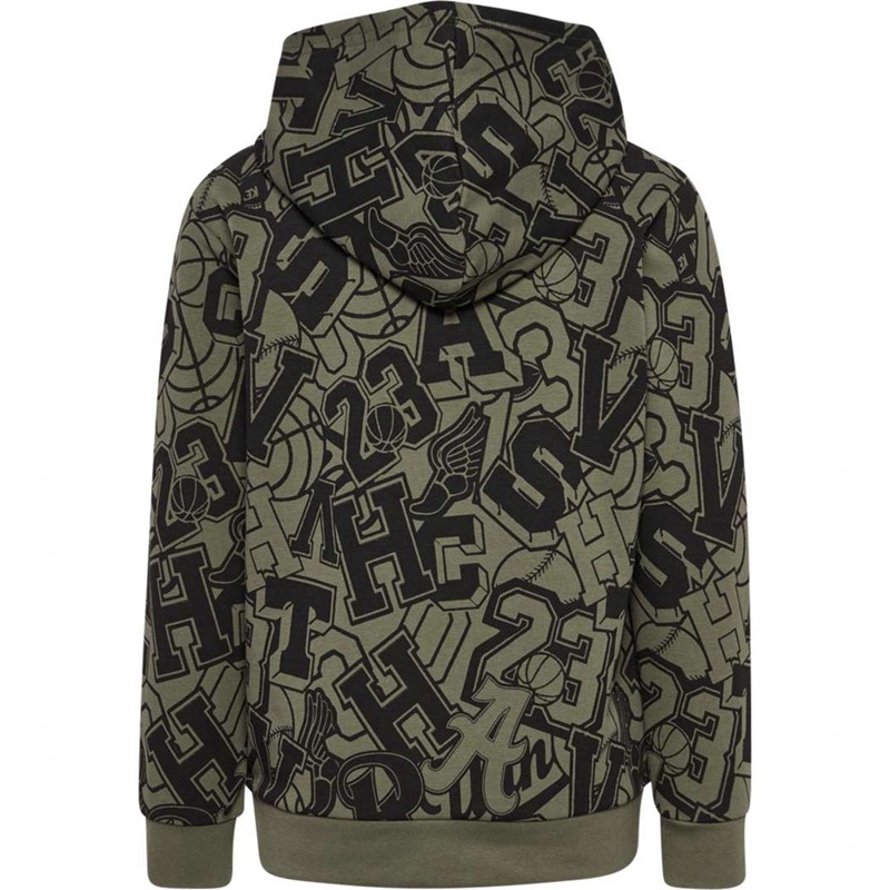 Hummel Molt Hoodie Barn Olivgröna | 218610-993