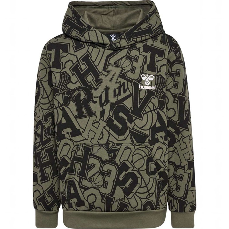 Hummel Molt Hoodie Barn Olivgröna | 218610-993