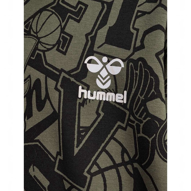 Hummel Molt Hoodie Barn Olivgröna | 218610-993