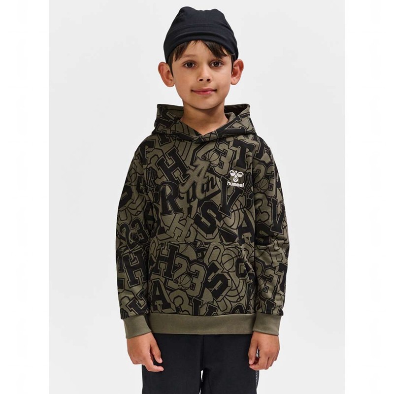 Hummel Molt Hoodie Barn Olivgröna | 218610-993