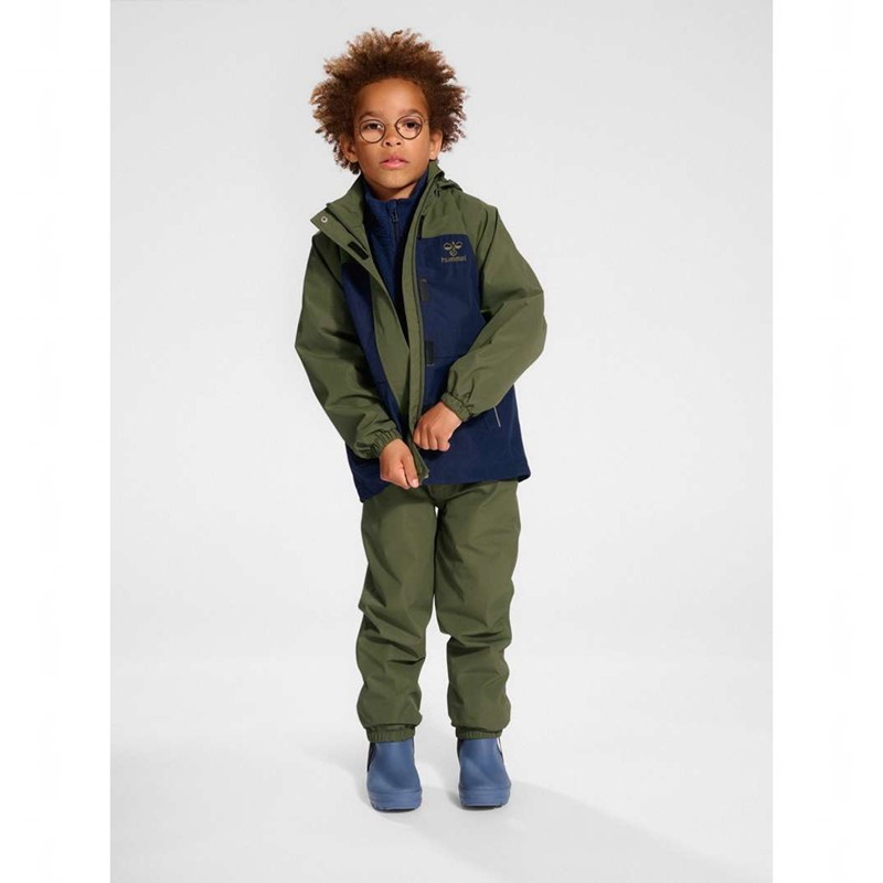 Hummel Monsun Tex Shell Jackor Barn Olivgröna | 694850-025