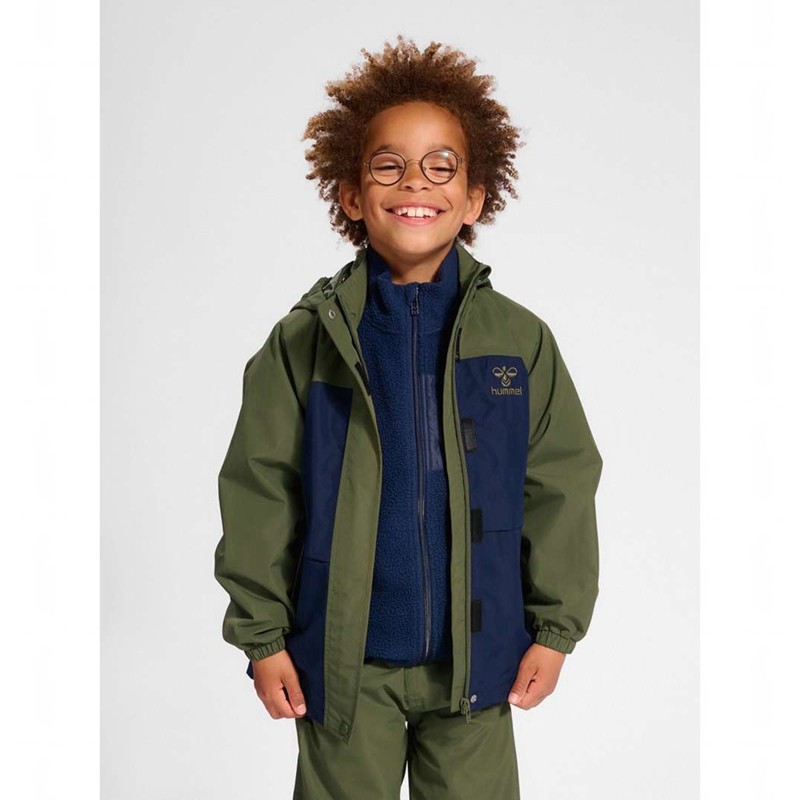 Hummel Monsun Tex Shell Jackor Barn Olivgröna | 694850-025
