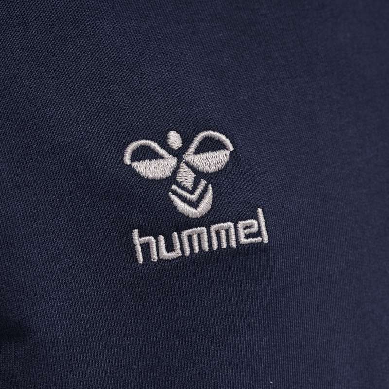 Hummel Move Grid Cotton Hoodie Barn Marinblå | 045729-163