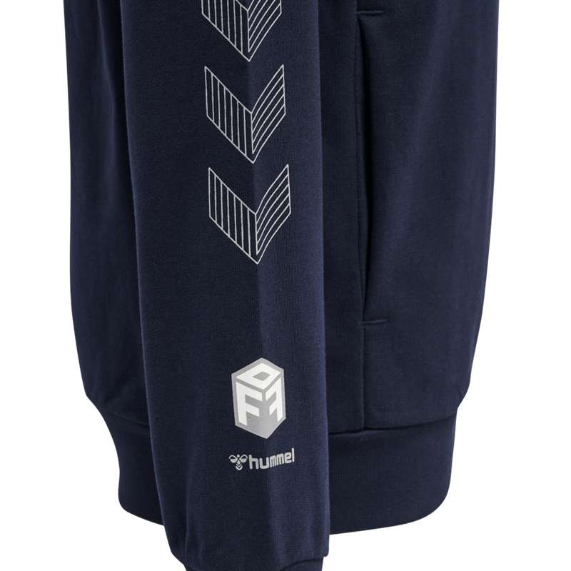 Hummel Move Grid Cotton Hoodie Barn Marinblå | 045729-163