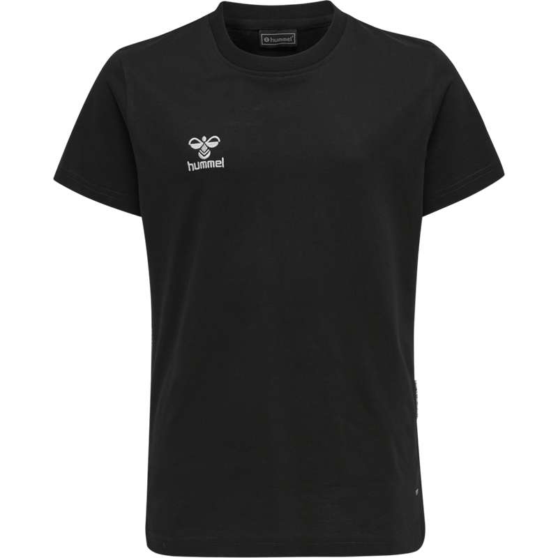 Hummel Move Grid Cotton S/S Kid T-shirt Barn Svarta | 243856-788