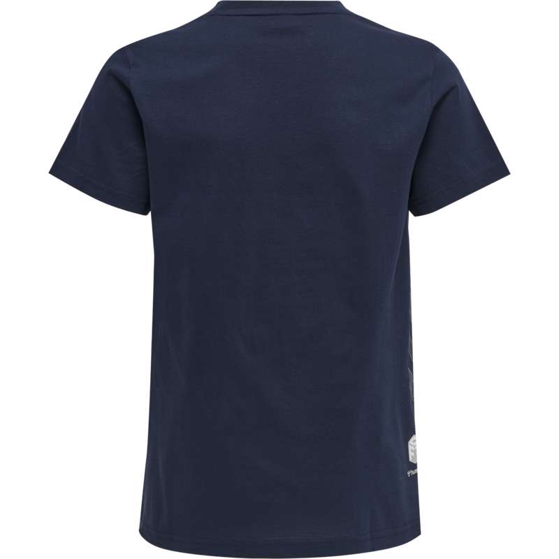 Hummel Move Grid Cotton S/S Kid T-shirt Barn Marinblå | 027174-819