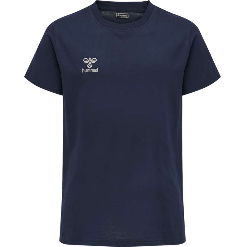 Hummel Move Grid Cotton S/S Kid T-shirt Barn Marinblå | 027174-819