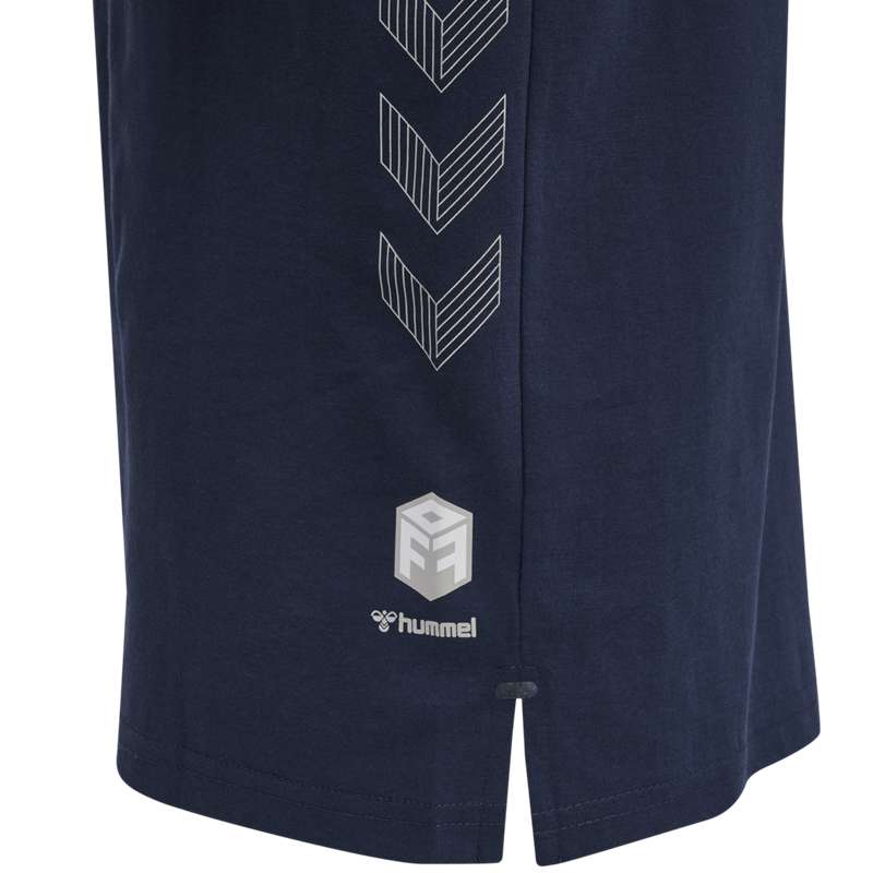 Hummel Move Grid Cotton S/S Kid T-shirt Barn Marinblå | 027174-819