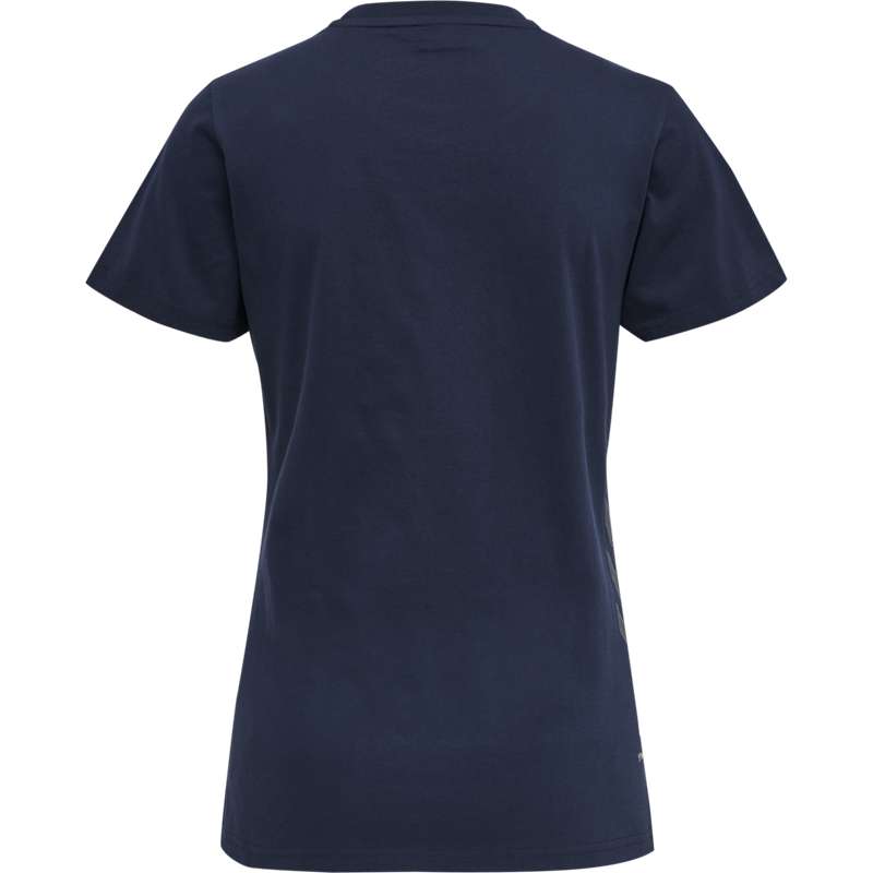 Hummel Move Grid Cotton S/S Wom T-shirt Dam Marinblå | 119313-464