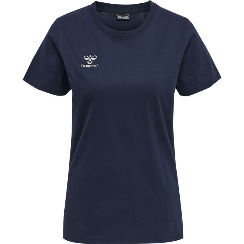 Hummel Move Grid Cotton S/S Wom T-shirt Dam Marinblå | 119313-464