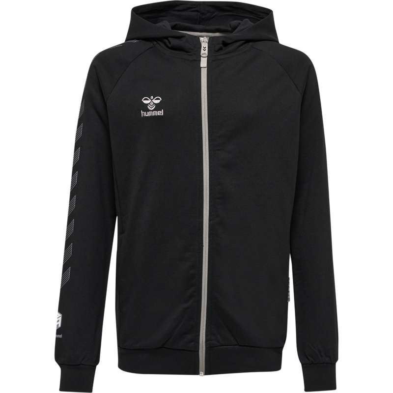 Hummel Move Grid Cotton Zip Hoodie Barn Svarta | 463327-389