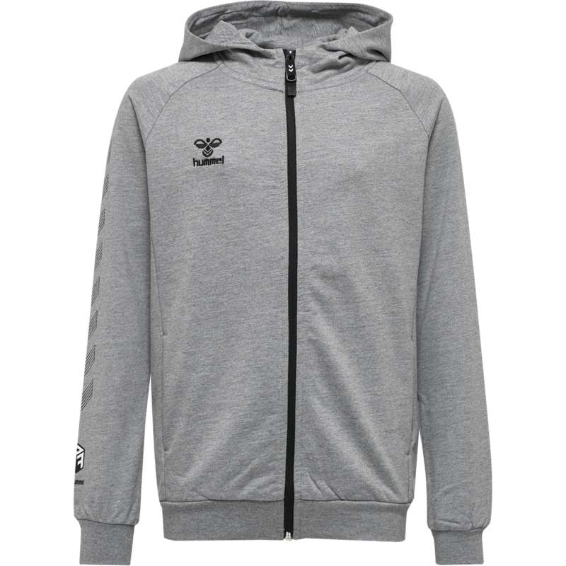 Hummel Move Grid Cotton Zip Hoodie Barn Grå | 886841-849