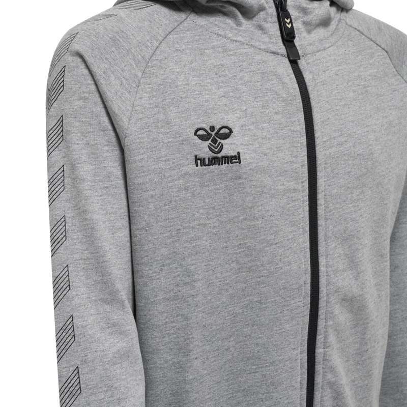 Hummel Move Grid Cotton Zip Hoodie Barn Grå | 886841-849