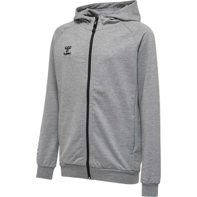 Hummel Move Grid Cotton Zip Hoodie Barn Grå | 886841-849
