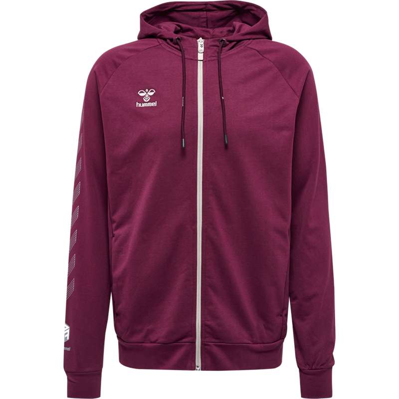 Hummel Move Grid Cotton Zip Hoodie Herr Vinröda | 248496-104
