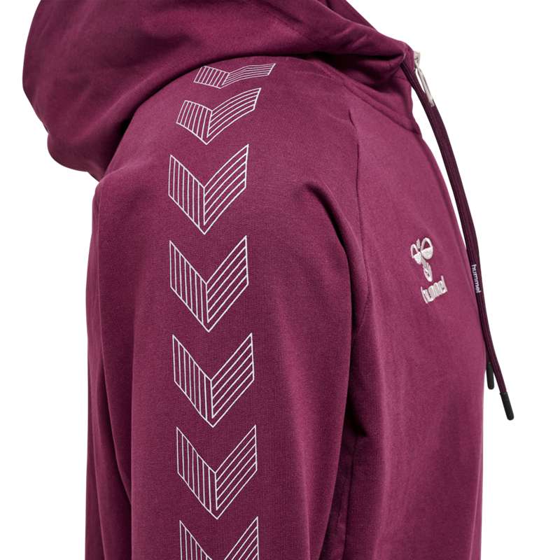Hummel Move Grid Cotton Zip Hoodie Herr Vinröda | 248496-104