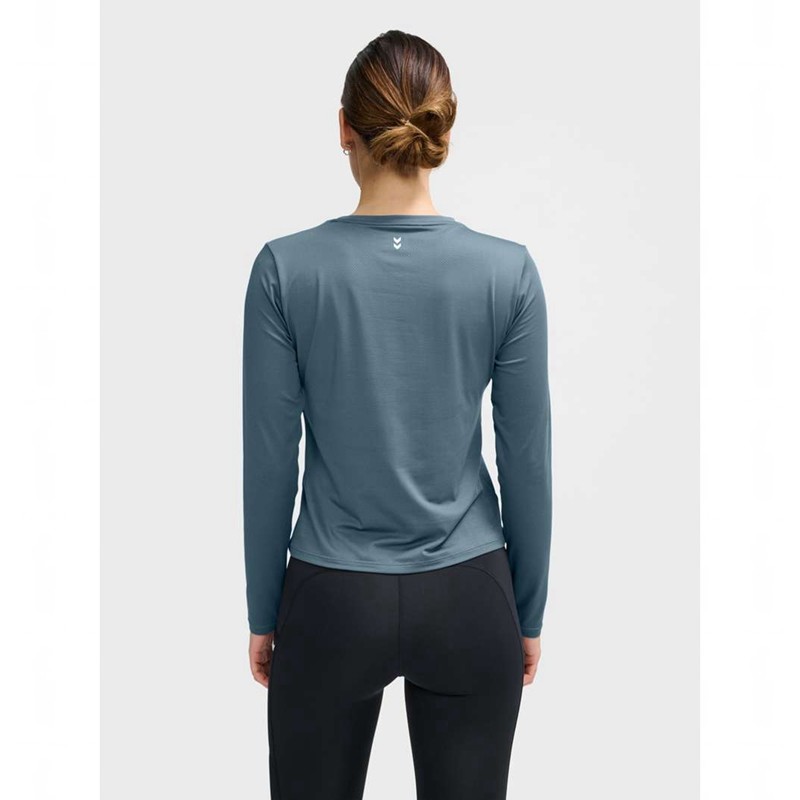 Hummel Mt Aura Mesh L/S T-shirt Dam Grå | 298596-286