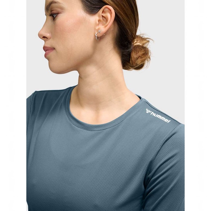 Hummel Mt Aura Mesh L/S T-shirt Dam Grå | 298596-286