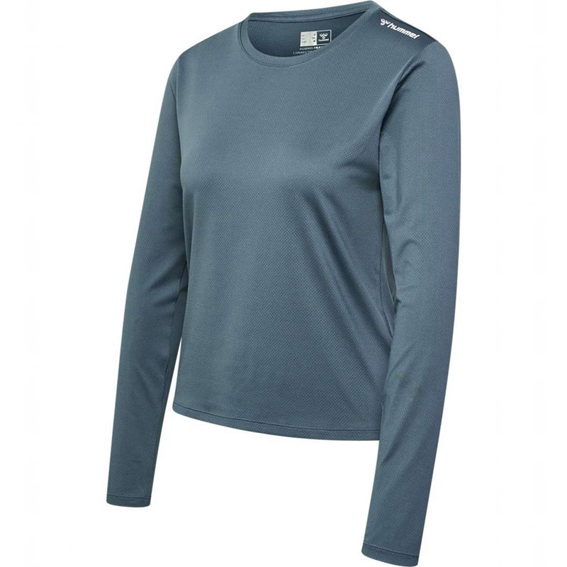 Hummel Mt Aura Mesh L/S T-shirt Dam Grå | 298596-286