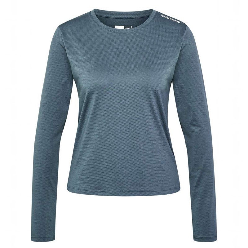 Hummel Mt Aura Mesh L/S T-shirt Dam Grå | 298596-286
