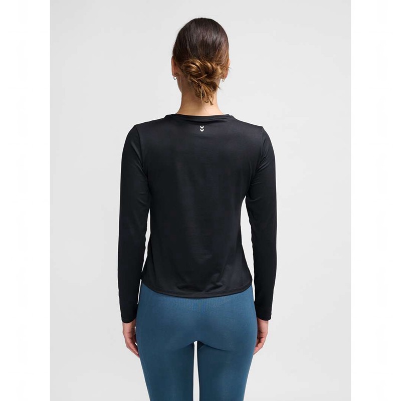 Hummel Mt Aura Mesh L/S T-shirt Dam Svarta | 834477-118