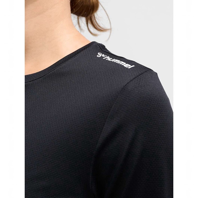 Hummel Mt Aura Mesh L/S T-shirt Dam Svarta | 834477-118