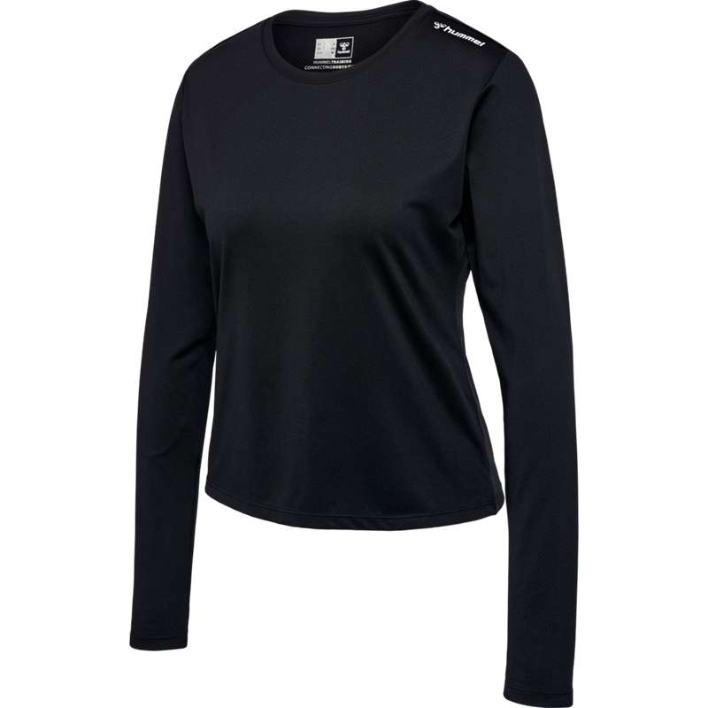 Hummel Mt Aura Mesh L/S T-shirt Dam Svarta | 834477-118